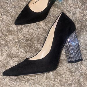 Jessica Simpson Welles Black Microsuede Pumps